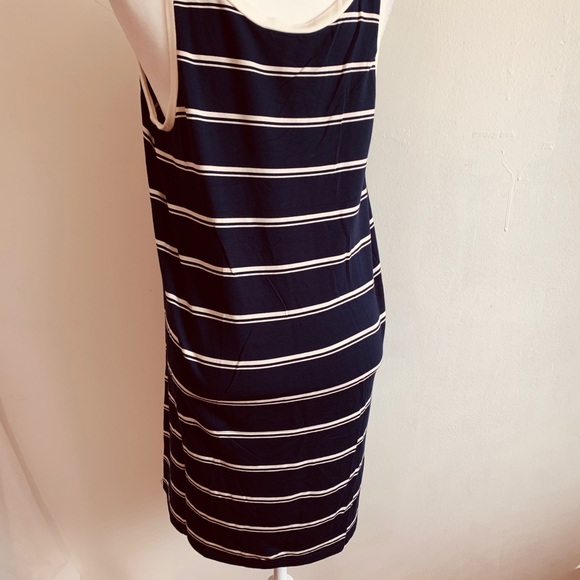 BB Dakota Navy and Cream Stripped Tank Dress - Picture 2 of 7